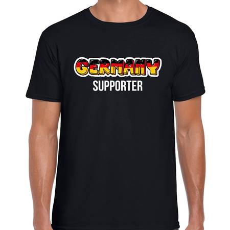 Zwart t-shirt Germany / Duitsland supporter EK/ WK voor heren