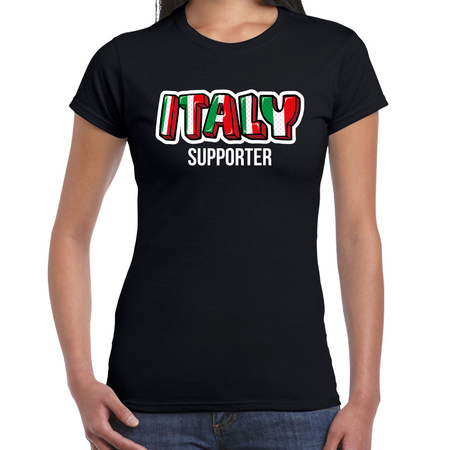Black supporter shirt Italy supporter for women