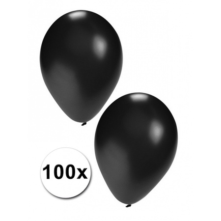 Zak zwarte ballonnen, 100 st