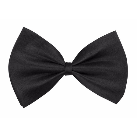 Black bow tie for adults 11 cm